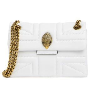Kurt Geiger London Kensington UJ Leather Crossbody, White, NEW WITH DEFECT